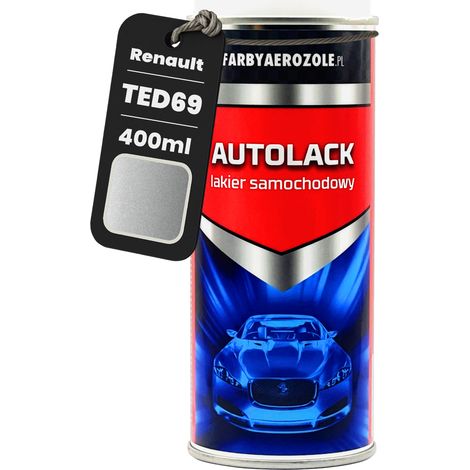 Pintura en aerosol para coche Renault Dacia TED69 Gris Platino 400 ml (1/5)