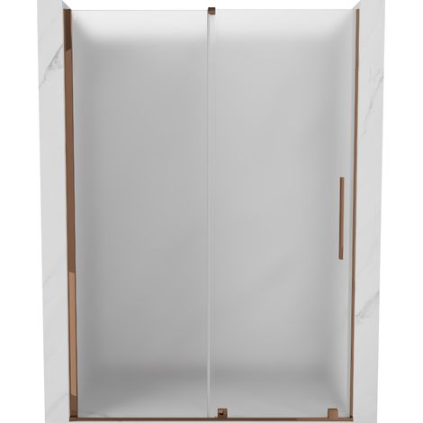 Porte de douche coulissante Mexen Velar 160 cm, givre, or rose - 871-160-000-31-60 (1/5)