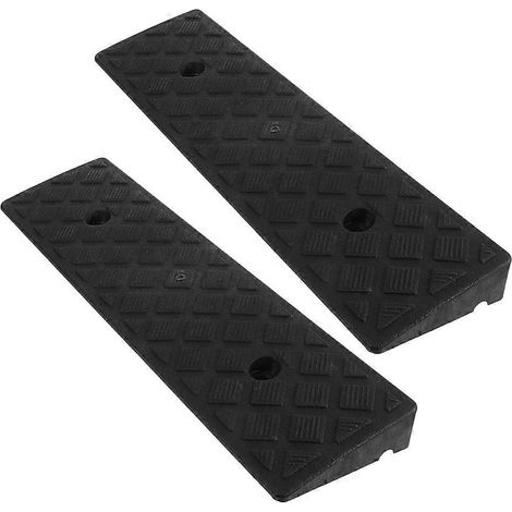 Rampe en plastique robuste pour seuils de porte, fauteuils roulants, scooters et véhicules. Installation facile et adaptée à toutes les hauteurs. (1/5)