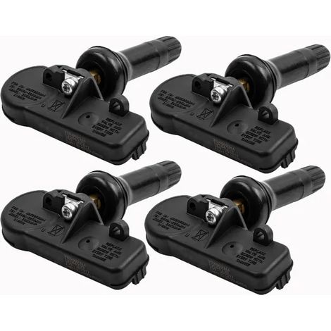 (4 pièces) Système de surveillance de la pression des pneus avec capteurs pour véhicules neufs, compatible avec GMC, Chevy, Cadillac, Chevrolet, Yukon, Suburban et Sierra (315 MHz, référence 13586335) (1/5)