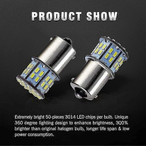 20 LED-Glühbirnen für superhelle 3014 50-SMD-Weiß-1156-1141-1003-BA15S-Glühbirnen für Anhänger Marin SZRH AV