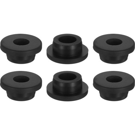 6Pcs Passe-fils En Caoutchouc 24mm Trou De Perçage, 15mm Diamètre Intérieur Passe-fils Chapeau Noir En Silicone Pour Câblage, Automobile (1/5)