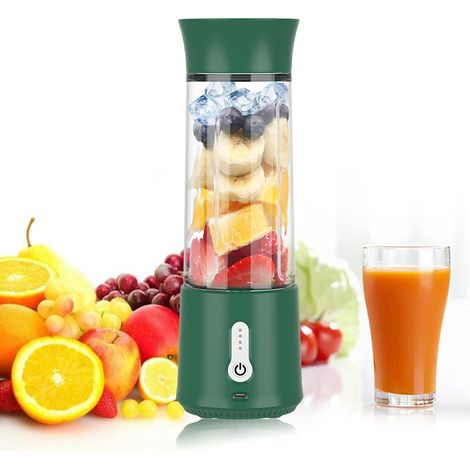 Extracteur de jus (Green Jade), extracteur de jus électrique pour fruits et légumes, mini-extracteur de jus pour usage domestique (1/2)