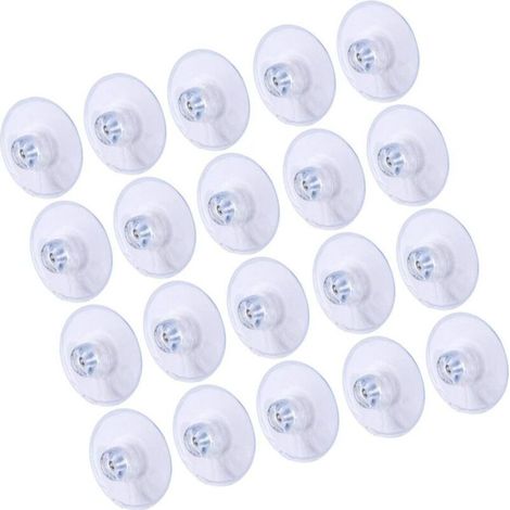 Favson 20 Paquets de 45mm grande Ventouse en Plastique PVC Ventouses sans Crochet, clairement (1/5)