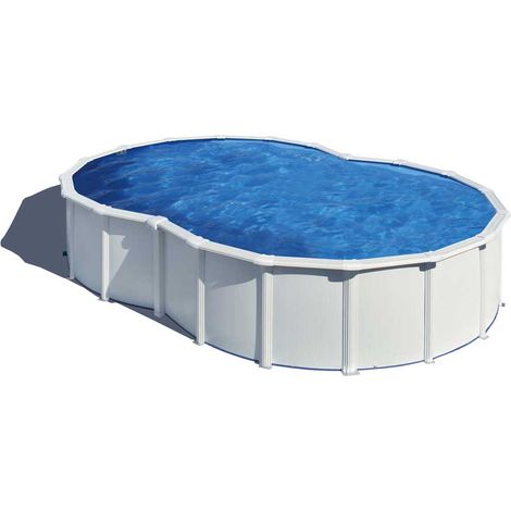Piscina fuori terra semicircolare acciaio bianca Gre (1/5)
