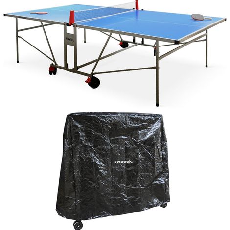 Table de ping pong OUTDOOR. avec 2 raquettes et 3 balles. pour utilisation extérieure + Housse en PVC (1/5)