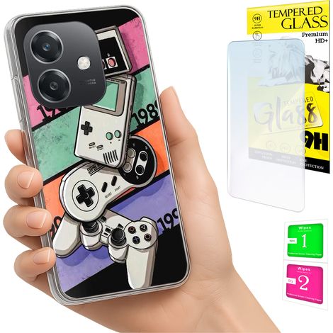 Custodia per Oppo A40 / A40m / A60 5G, cover fotografica, cover posteriore in vetro 9H. (1/5)
