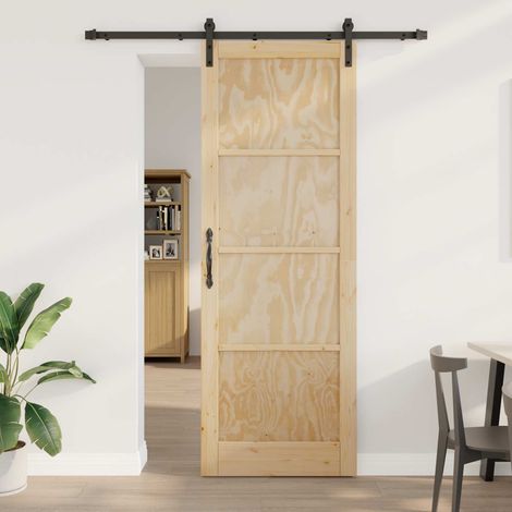Teenpull – Schiebetür Natürlich und Schwarz 83 x 232 cm (1/5)