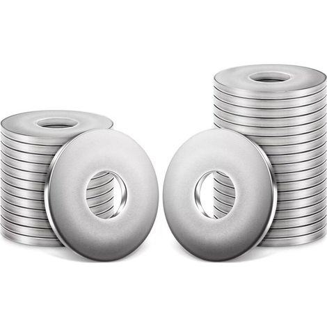 Rondelle piatte in acciaio inox M10 × 25 mm – Confezione da 50 pezzi, standard DIN 9021 / ISO 7093