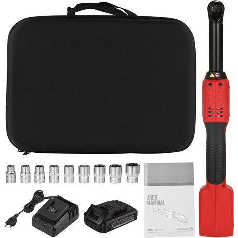 Clé à cliquet électrique sans fil 3/8 po 20 V, vitesse variable 450 tr/min, puissance 60 pi-lb, batterie 2,0 Ah et chargeur rapide (1/5)