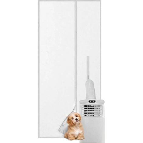 Kit de extracción portátil para aire acondicionado con ventana y junta ajustable - Kit de extracción para puertas correderas de aire acondicionado  Para el hogar, la cocina, el lavadero y el dormitori (1/5)