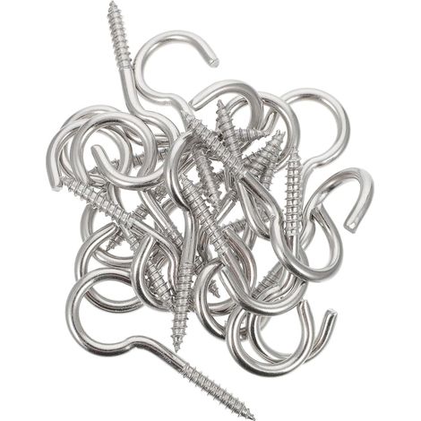 20 crochets à œillet, inox, pour suspension et mur/plafond (1/5)