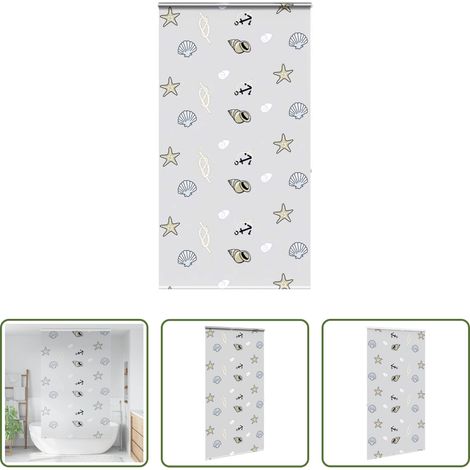vidaXL Intimité salle de bain - Store enrouleur de douche avec cassette largeur du tissu 136 cm (1/5)