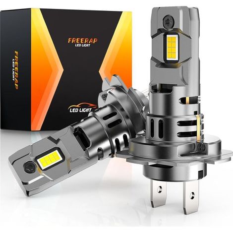 Ampoule H7 LED 32000LM, 100W 600% 6500K Lumière Blanche, 1:1 Halogène Mini Taille, 70000+ Heures De Vie, Plug and Play Installation Facile, 2 Pièces(H7) (1/5)