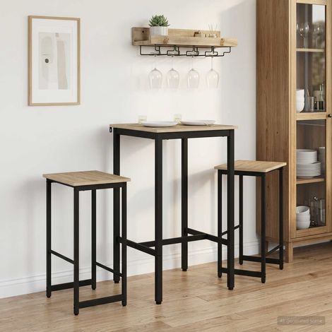 vidaXL Taburete de bar 2 uds. Roble Sonoma 40 x 32 x 74 cm (1/5)