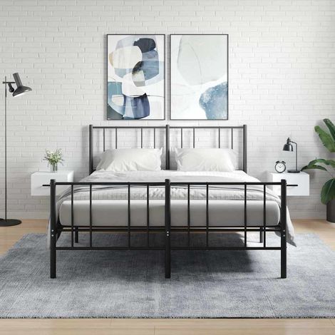 vidaXL Wall-mounted Bedside Cabinets 2 pcs White 35x35x20 cm (1/5)