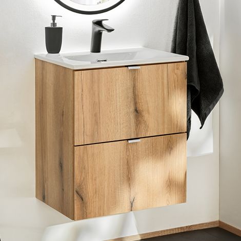 Waschtisch 50cm, in Eiche, NEWPORT-56-OAK (1/5)