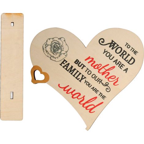Ornements en bois pour la fête des mères - Décoration raffinée en bois de la Résurrection - Cadeau pour la fête des mères - Décoration intérieure B27 (1/5)