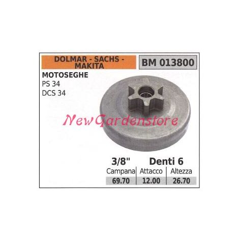 Ritzel DOLMAR Kettensägemotor PS 34 DCS 34 3/8' Zähne 6 013800