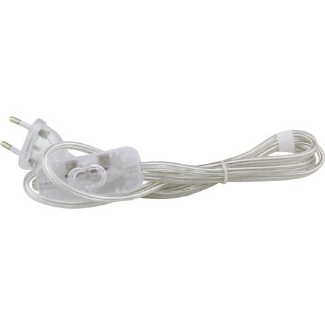 Cable plano con interruptor de paso transparente 1.5 metros (1/3)