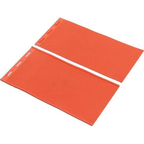 2 Pièces Cire d'abeille Presse Feuille Moule Cire d'abeille Presse Feuille Moule Fondation Pliable Silicone Cire d'abeille Moule pour Apiculture Orange (1/5)