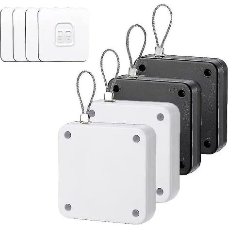 Set mit 4 automatischen Türschließern, Türschließern mit automatischer Erkennung und Zugschnur. (1/5)