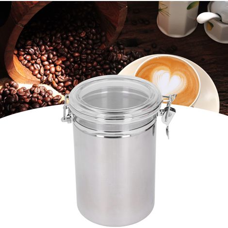 Boîte de conservation hermétique en acier inoxydable pour fruits secs, lait en poudre, thé, très grande capacité (2100 ml). (1/5)