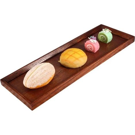 Plateau De Service En Bois, Plateau Bois, Plateaux De Service, Plateau Rectangulaire Assiette À Dessert Plateau Decoratif (1/5)
