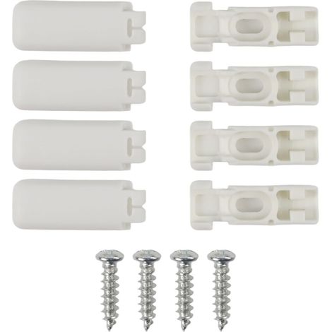 Set of 4 curtain base clips for a stable fit (white) (1/5)