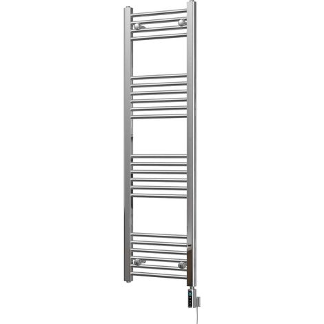 Zennor - Chrome Electric Towel Rail H1400mm x W400mm Straight 300w Thermostatic WIFI (1/3)