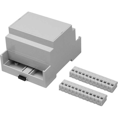 Kit de boîtier rail DIN RS PRO Murs/côtés étendus, Dimensions 71.2 x 90 x 58mm 2 pôles ( Prix pour 1 ) (1/2)
