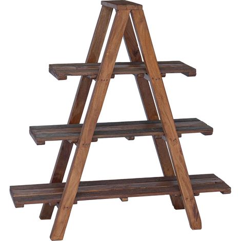 Scaffale pieghevole con lo scaffale Marrone 79.5 x 35 x 112 cm vidaXL