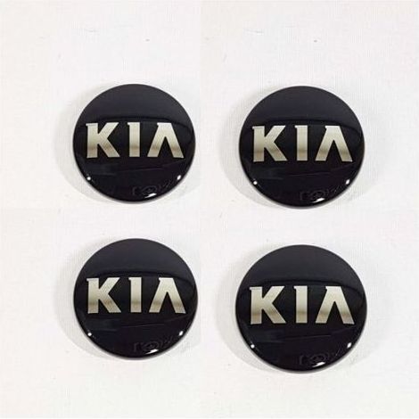 [LCS] Lot de 4 enjoliveurs KIA04 - 58 mm, argent, taille unique (1/5)