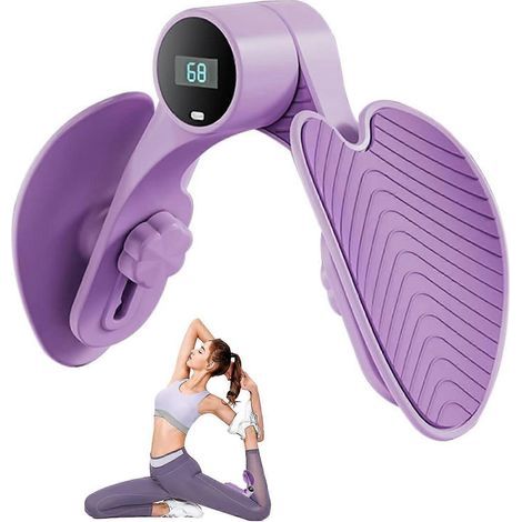 Appareil de renforcement du plancher pelvien pour femmes, équipement d'exercice pour l'intérieur des cuisses, entraîneur du plancher pelvien des jambes avec compteur et réglage de la résistance (viole