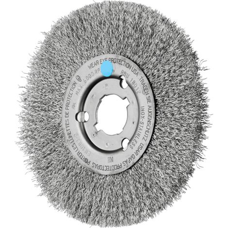 PFERD TOOLS Rundbürste schmal ungezopft RBU Ø180x12xvariable Bohrung Edelstahl-Draht-Ø0,30 2 Stk (1/4)
