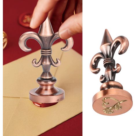 Innovativer Vintage-Wachssiegelstempel in Bronzerot für Briefumschläge und Partyeinladungen (1/5)