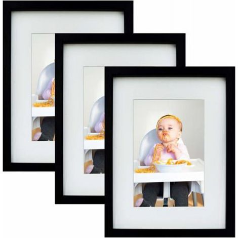 Cadre Photo - 15 X 21 Cm - Avec Passe-Partout Pour Photo 10 X 15 Cm - Support Réglable Vertical Horizontal - Pour Bureau Mur - Lot De 3 (1/4)