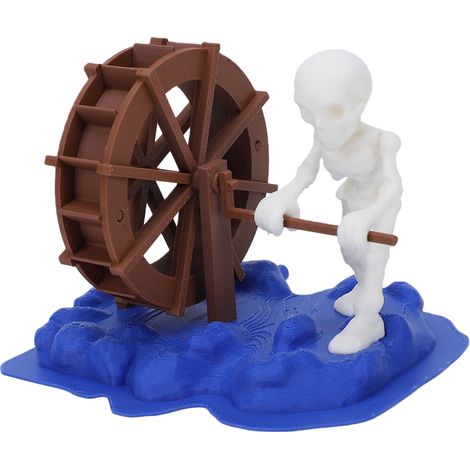 Ornement d'aquarium à entranement pneumatique, barboteur squelette dynamique imprimé en 3D pour la décoration d'aquarium (1/5)