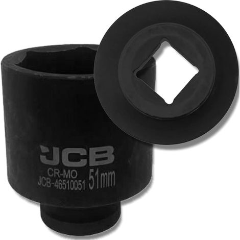 Chiave a bussola a impatto profonda JCB da 3/4" in acciaio Cr-Mo a 6 punte da 51 mm