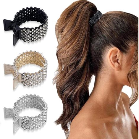 3 Pcs pince cheveux, pince a cheveux, Pince Cheveux Femme Métal, pinces en métal antidérapantes, pinces à cheveux tendance pour (1/5)