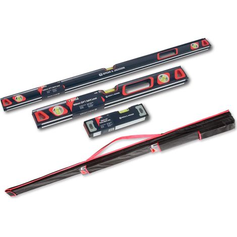 Spear & Jackson SL3PS Set Spirit Level da 3 pezzi in borsa a tracolla su misura (1/4)