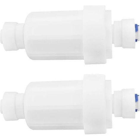 Microfiltre à connexion rapide à 2 points, grille en acier inoxydable à l'avant du purificateur d'eau, pour filtrer les impuretés de cuisine et domestiques