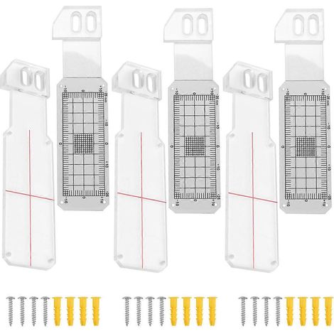 Lot de 3 dispositifs de surveillance des fissures, indicateurs d'angle en acrylique, dispositif de surveillance des fissures. (1/5)