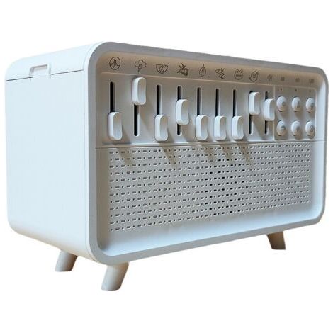 Humidifikator mit Nachtlicht und Weißrausch, 3-in-1 Luftbefeuchter mit 8 Naturgeräuschen, USB-betriebener Sound-Diffusor für erholsamen Schlaf zu Hause oder im Büro (1/4)