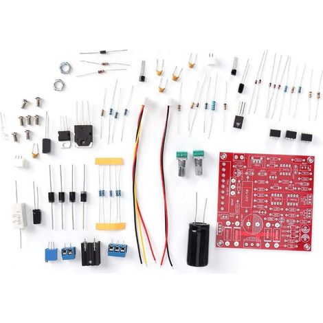 Kit d'alimentation variable, kits électroniques de bricolage, 1 PC Kit de bricolage d'alimentation régulée en courant continu, pièces de module stabilisées en continu réglables 0-30V 2mA-3A (1/5)