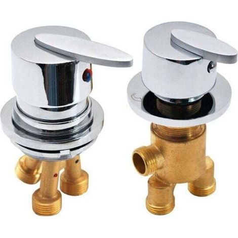 Bathtub Faucet Shower Faucets Two-Piece Hot and Cold Water Tap or Mixer Diverter MUMU (1/4)