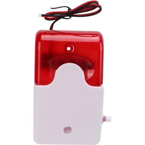 Alarma con sensor de movimiento, alarma perimetral, alarma de movimiento, alarma sonora intermitente, dispositivo de advertencia de seguridad a prueba de golpes, decibelios altos ajustables (12 V) (1/5)