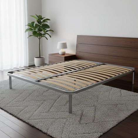 Sommier double Marella, Sommier orthopédique en contreplaqué de bouleau avec 14 lattes, 100% Made in Italy, 160x200h 34 cm (1/3)