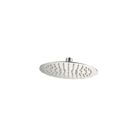 Pomme de douche haute pression 15 cm Acier inoxydable 304 Installation murale ou plafond 60 buses en silicone Finition chromée (1/5)