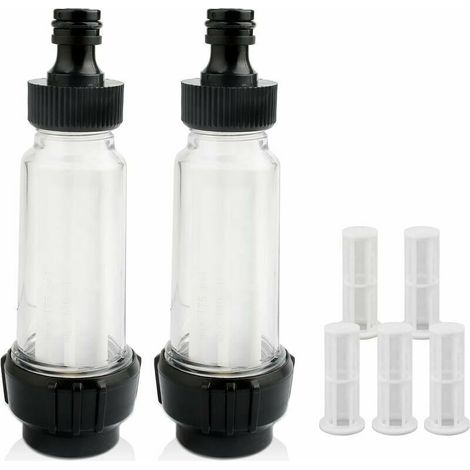 CHOYCLIT Wasserfilter für Kärcher, 3/4 Zoll Schlauchfilterreiniger, 2 Filter, 2 Anschlüsse, 5 Filternetze, für alle Hochdruckreiniger, Gartenbewässerung, Campingwagen